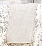 Beige Cotton Throw