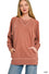 Pigment Dyed French Terry Pullover With Pockets