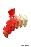 Ombre Zig Zag Hair Claw Clips, 4.5 Inch