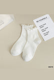 Ruffle Trim Crew Socks