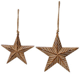 Lg Wd Etched Star Hang