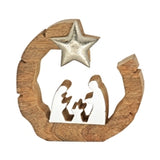 Carved Wood Nativity Block