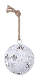 Small Metal White Snowflake Bell Hang