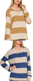 Brushed Striped Hacci Sweater