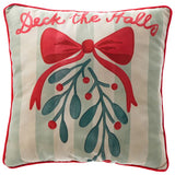 Fabric Deck The Halls Pillow