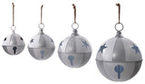 Mtl Sil/wht Star Cutout Bell