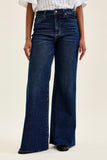 Judy Blue - Hw Retro Wide W/ Adjustable Wb Tabs + Raw Hem