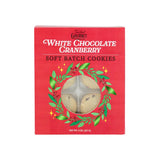 Holiday Red Metalic Box With 6oz White Chocolate Cranberry Cookies 12/cs