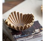 7 Beige Ruffle Dish