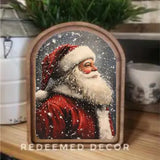 Arch Top Antique Santa Framed Art