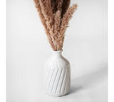7.7 Side Stripe White Vase
