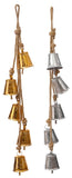 Mtl Hand Painted Gold/sil Bell Cluster