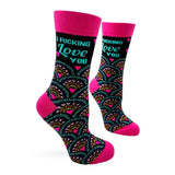 I Fucking Love You Women's Crew Socks