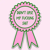 Funny Sticker Adult Humor Lose My Shit Vinyl Sticker Decal