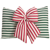 11.5"wx16"l Bow Stripe Pillow