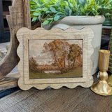 Scallop Fall Landscape Framed Canvas Art