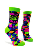 Funny Holy Shit Balls Ladies' Novelty Crew Socks