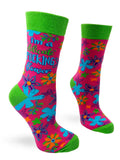 I'm A Delicate F..king Flower Ladies' Crew Socks