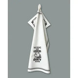 “the Dishes Are Looking At Me Dirty Again” - Hey Now™ Cotton Kitchen Towel