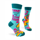 Love Yourself You Badass Bitch Ladies' Novelty Crew Socks