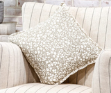 Beige Spring Floral Pillow