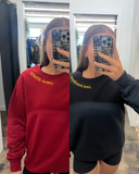 Embroidered College Crewneck