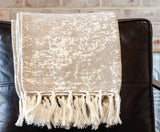 50 X 60 Khaki Pattern Throw