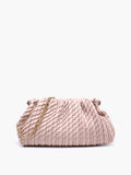 Rutie Ruched Woven Satchel w Chain