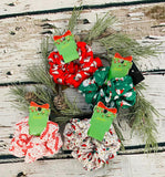 2 pcs Christmas Pattern Scrunchie Set