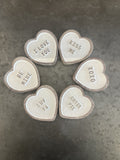 Mini Carved Hearts- Set of 6