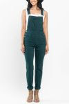 High Waisted Garment Dyed Double Cuff Overall Boyfriend