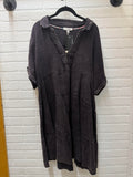 Mineral Wash Tiered Babydoll Dress