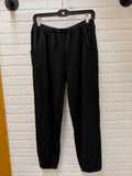 Ribbed Knit Jogger With Elastic Waistband And Pockets