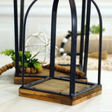 METAL/WOOD LANTERN