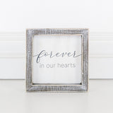 Wood Framed Sign (FOREVER HEARTS)