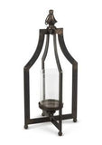 17"H Black Metal Lantern