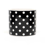 Classic Polka Dot Porcelain Pot Black/White