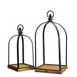 METAL/WOOD LANTERN