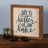 Inset Box Sign - Life Is Better At The Lake