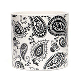 Classic Paisley Porcelain Pot Black/White