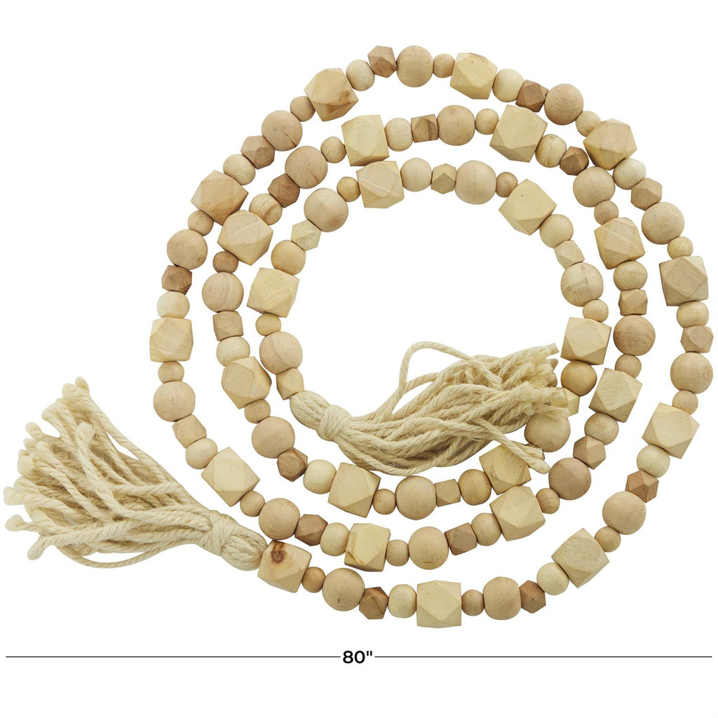 80 cm wood beads garland with