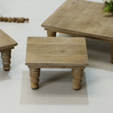 Wood Riser Set in Natural Wood