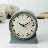 GRAY METAL TABLE CLOCK - Local Pick-up Only!