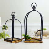 METAL/WOOD LANTERN