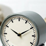 GRAY METAL TABLE CLOCK - Local Pick-up Only!