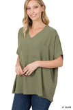 V neck Tunic Top