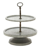 Metal 2 Tier Tray Stand
