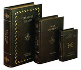 Wood Leather Book Box